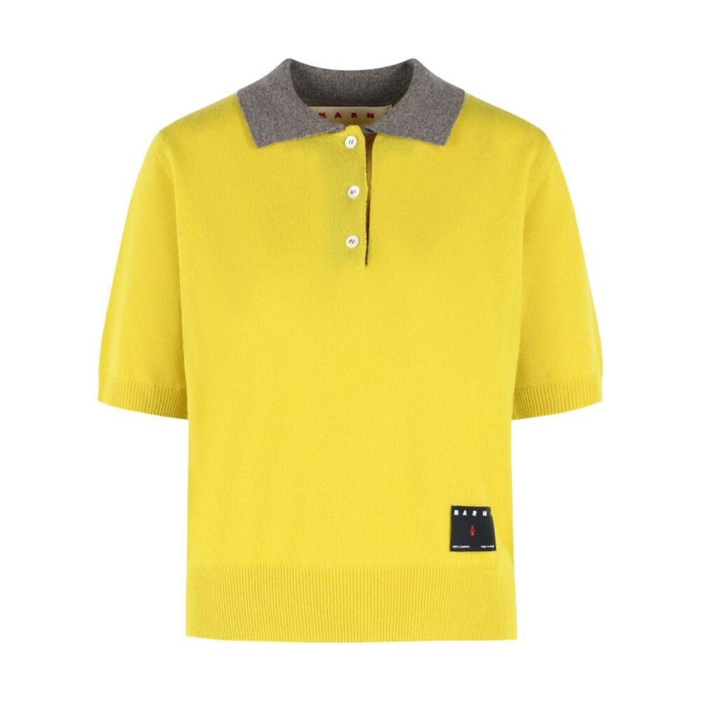 Marni Yellow Cashmere Polo Shirt Women